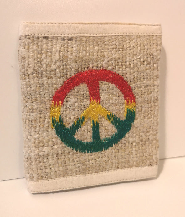 Handgjord plånbok av hampa - Peace